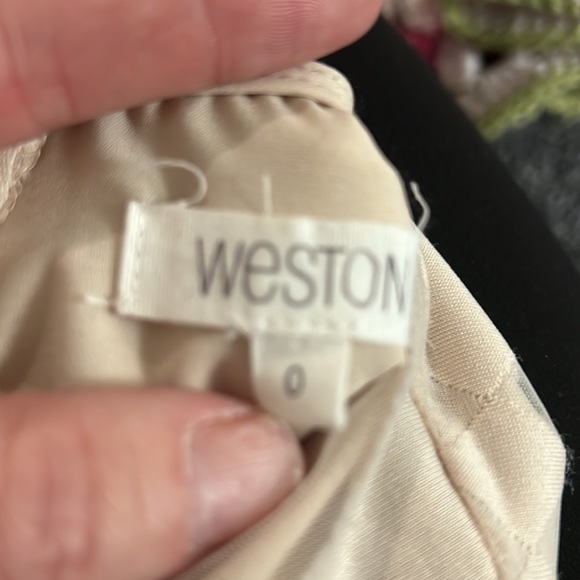 Anthropologie Weston Mixed-Media Striped Sheath Dress 0 NWOT - Picture 5 of 5